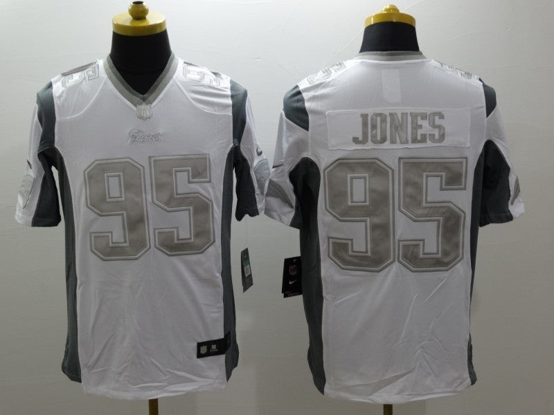 Men's New England Patriots Chandler Jones #95 White Game Jersey1 football jersey product view 1