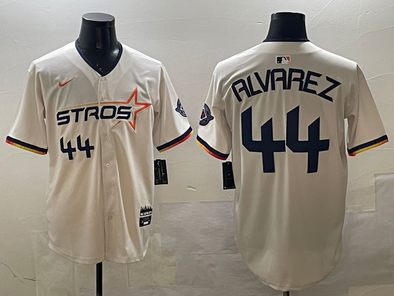 Men's Houston Astros Yordan Alvarez #44 Cream 2025 City Connect Limited Player Jersey baseball jersey product view 1