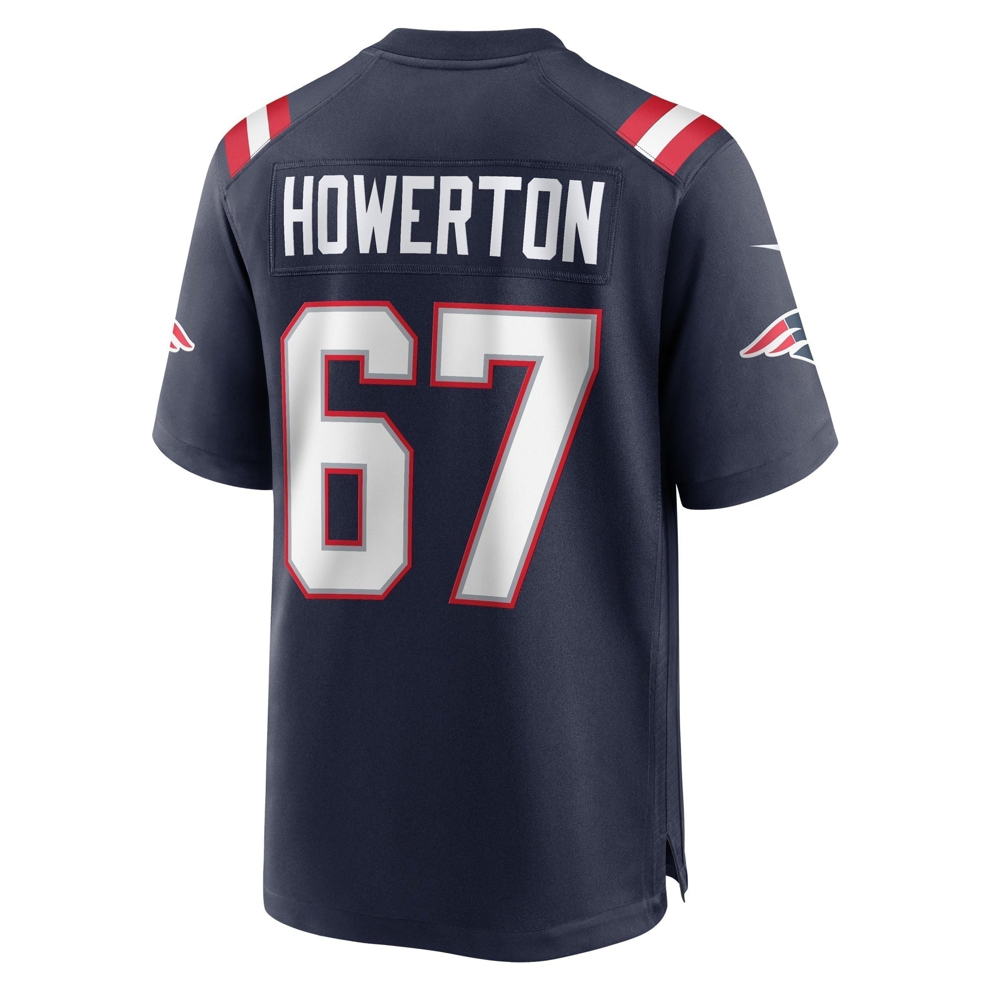 Hayden Howerton New England Patriots Nike Home Game Jersey - Navy football jersey product view 3