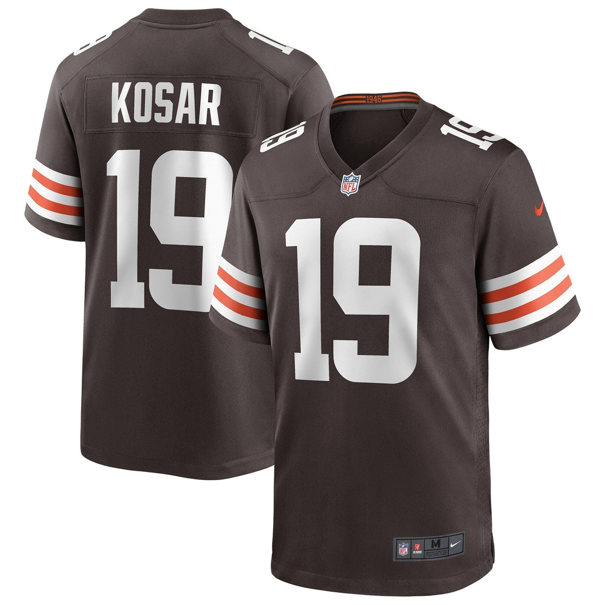 Bernie Kosar Cleveland Browns Nike Game Retired Jersey - Brown football jersey product view 1