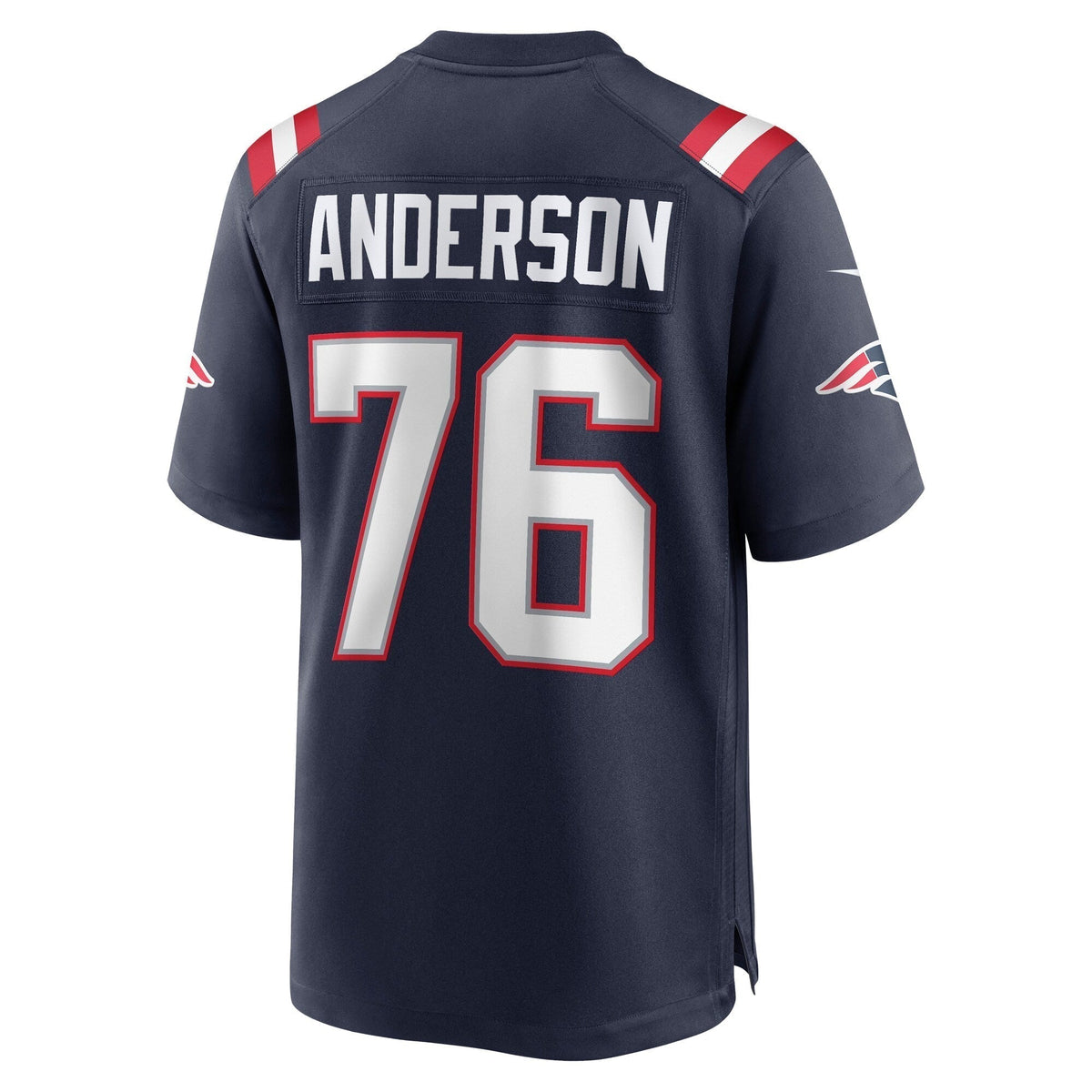 Calvin Anderson New England Patriots Nike Game Jersey - Navy football jersey product view 3