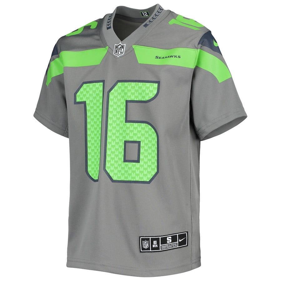 Tyler Lockett Seattle Seahawks Youth Inverted Team Game Jersey - Gray football jersey product view 2