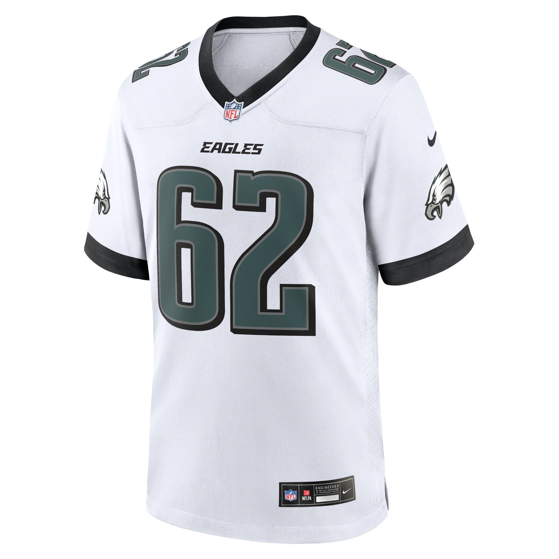 Jason Kelce Philadelphia Eagles Nike White Game Jersey - White football jersey product view 2