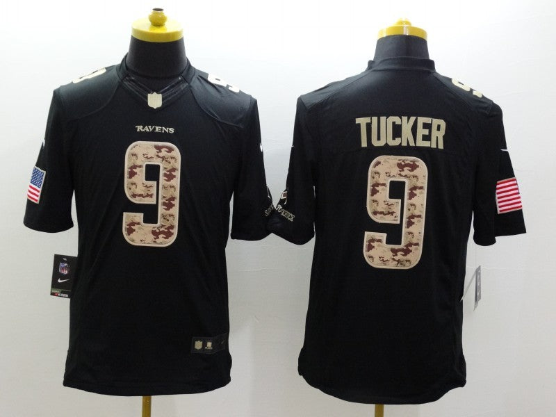 Men's Baltimore Ravens Justin Tucker #9 Black Alternate Game Jersey1 football jersey product view 1
