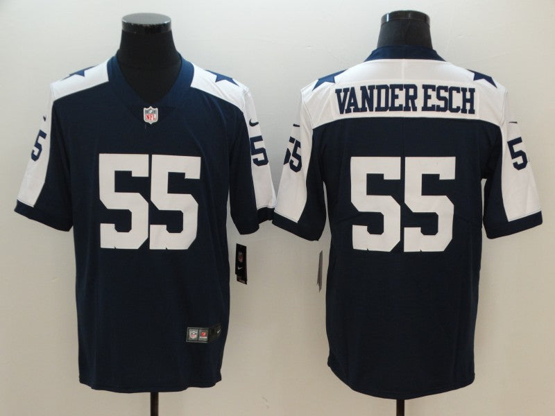 Men's Dallas Cowboys Leighton Vander Esch #55 Navy Alternate Custom1 Game Jersey1 football jersey product view 1