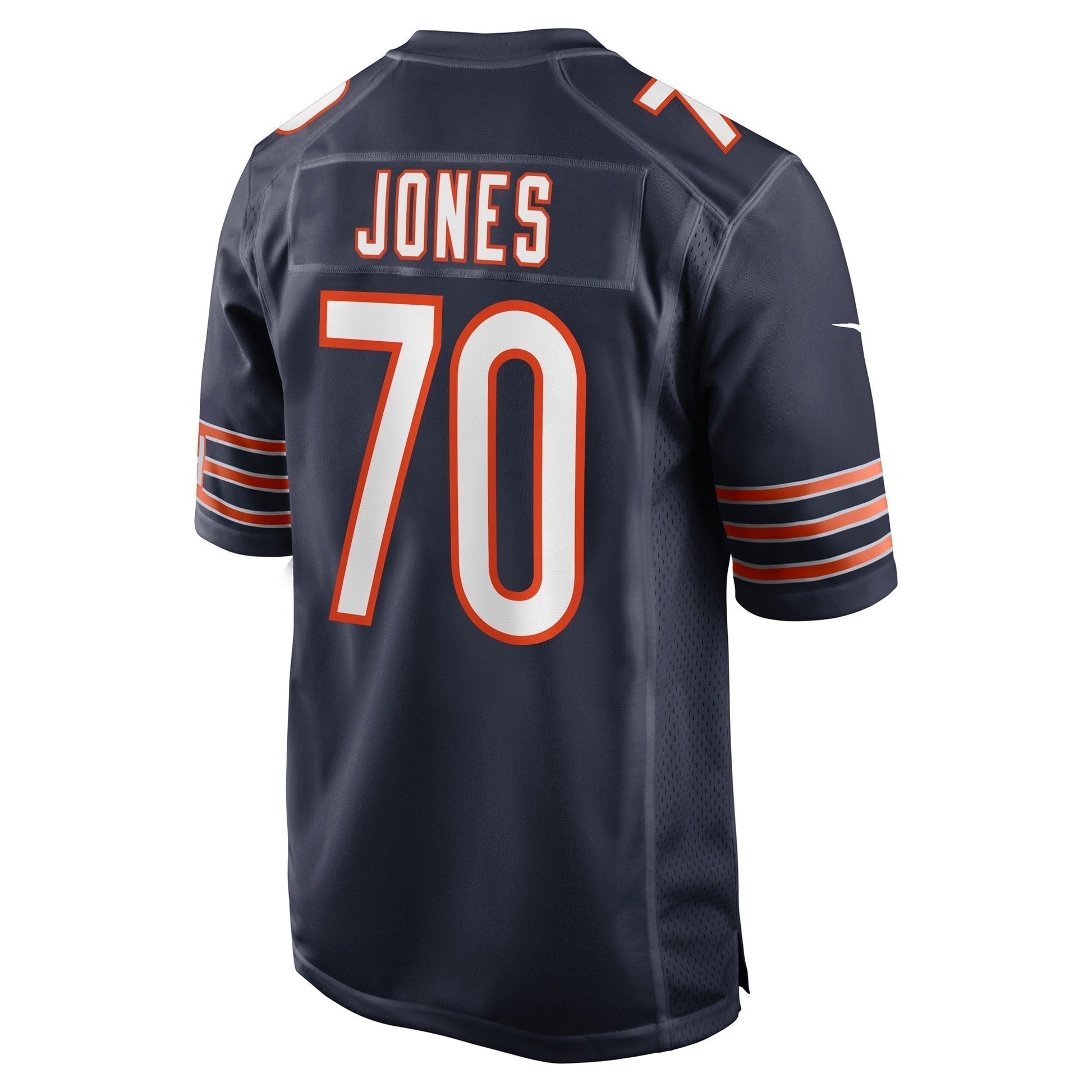 Braxton Jones Chicago Bears Nike Game Jersey - Navy football jersey product view 3