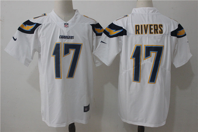 Men's Los Angeles Chargers Philip Rivers #17 White Game Jersey1 football jersey product view 1