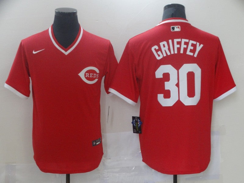 Men's Cincinnati Reds Ken Griffey Jr. #30 Red Alternate Game Jersey baseball jersey product view 1