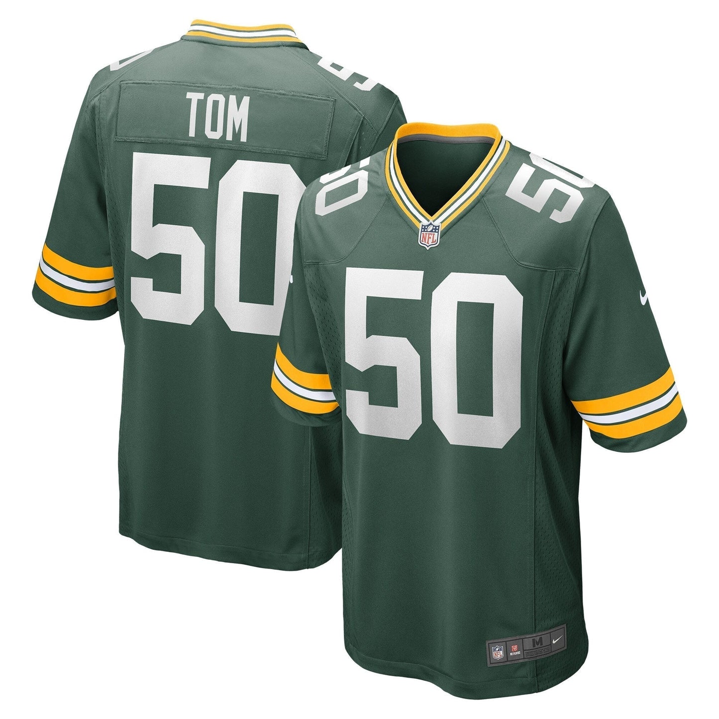 Zach Tom Green Bay Packers Nike Game Jersey - Green football jersey product view 1