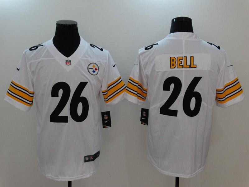 Men's Pittsburgh Steelers LeVeon Bell #26 White Game Jersey1 football jersey product view 1