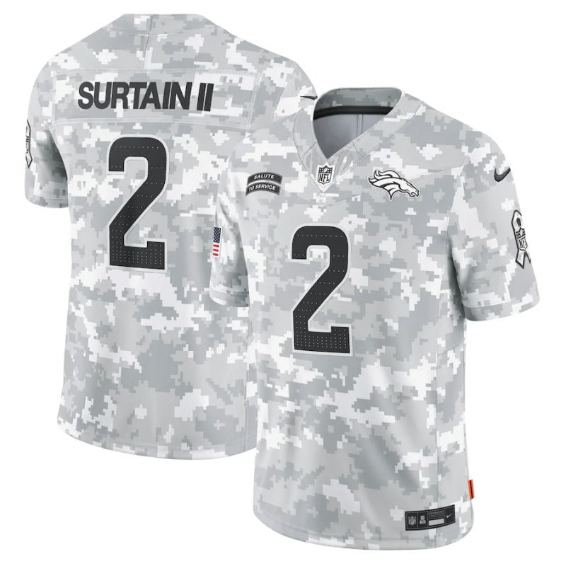 Pat Surtain II Denver Broncos Salute To Service 2024 Jersey football jersey product view 1