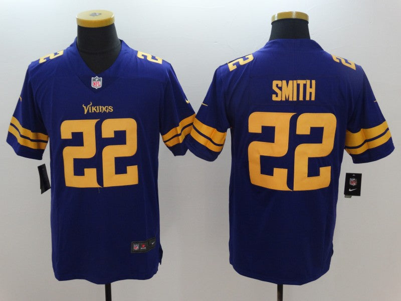 Men's Minnesota Vikings Harrison Smith #22 Purple Game Player Jersey1 football jersey product view 1