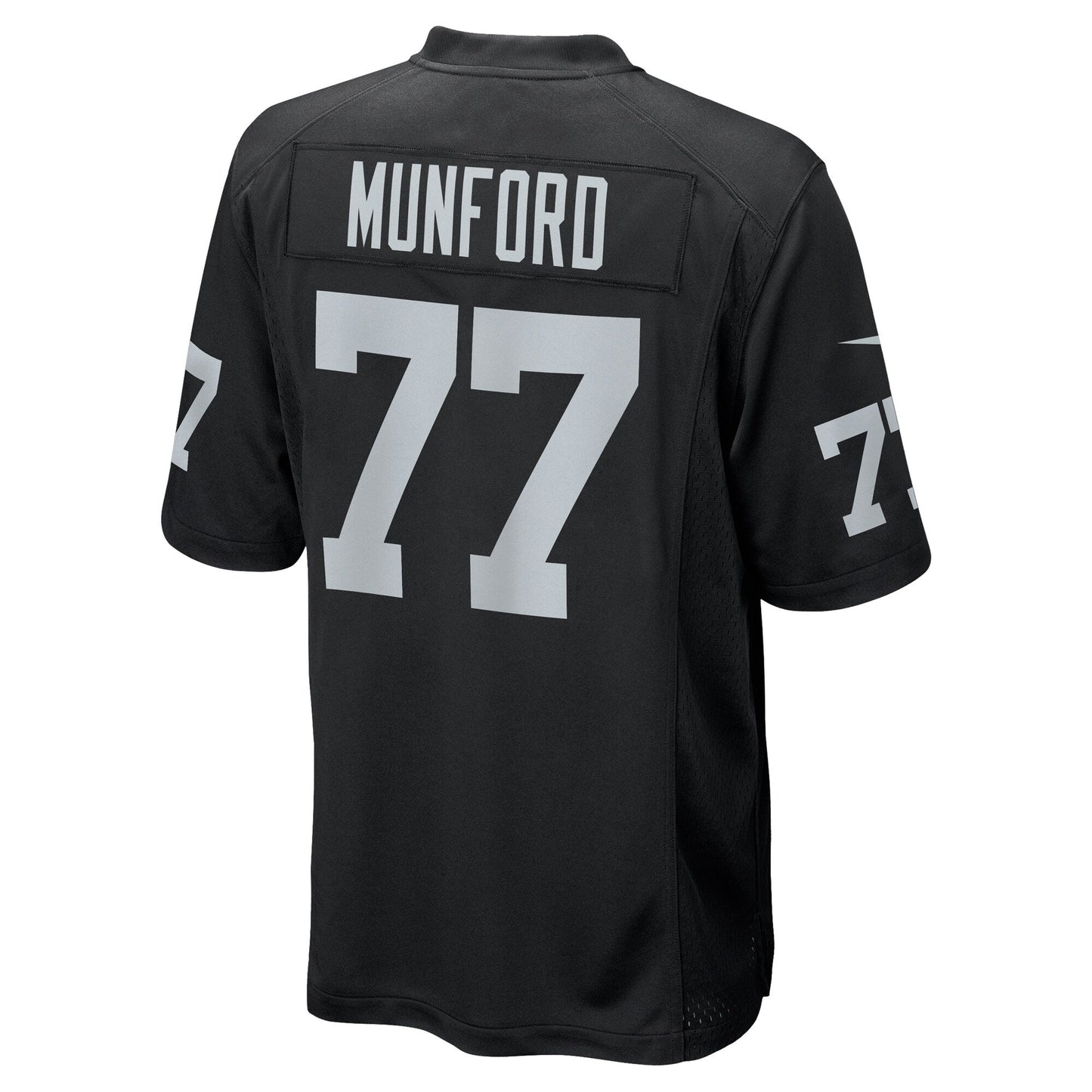 Thayer Munford Jr. Las Vegas Raiders Nike Team Game Jersey - Black football jersey product view 3