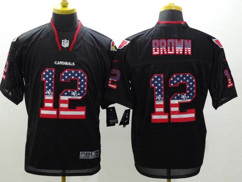 Men's Arizona Cardinals John Brown #12 Black Game Jersey1 football jersey product view 1