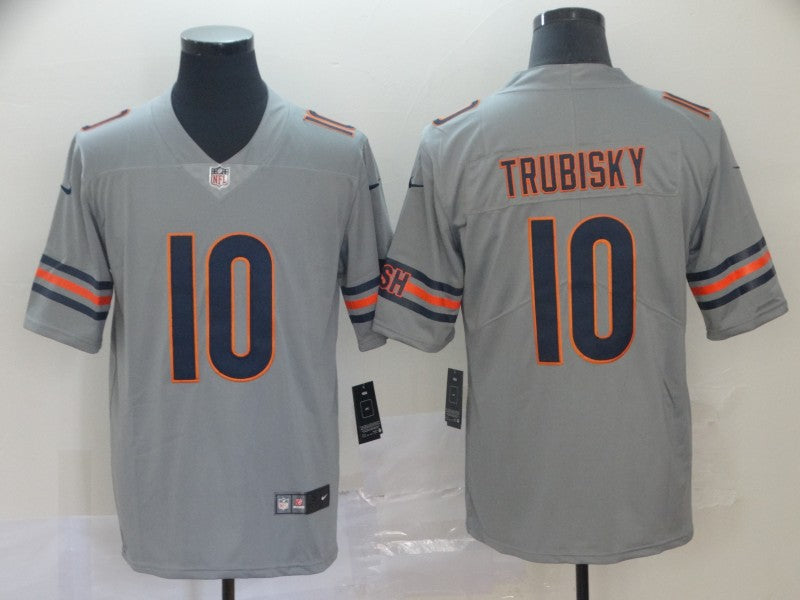 Men's Chicago Bears Mitch Trubisky #10 Gray Game Jersey1 football jersey product view 1