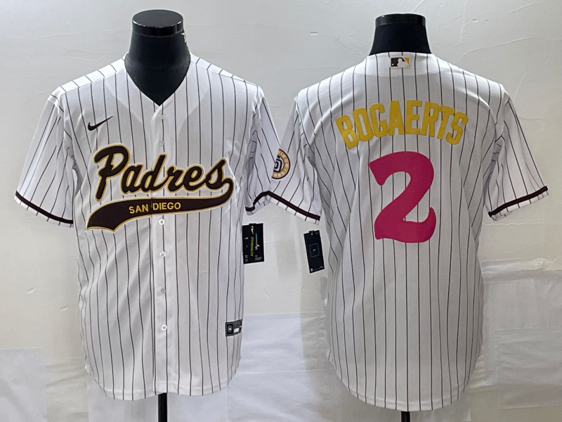 Men's San Diego Padres Xander Bogaerts #2 White Replica Player Jersey1 Joint Edition baseball jersey product view 1