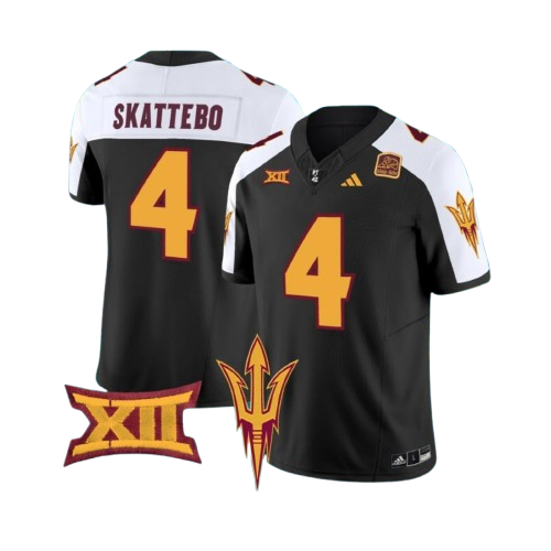 Cam Skattebo Arizona State Sun Devils Alternate Jersey - Black sports jersey product view 1