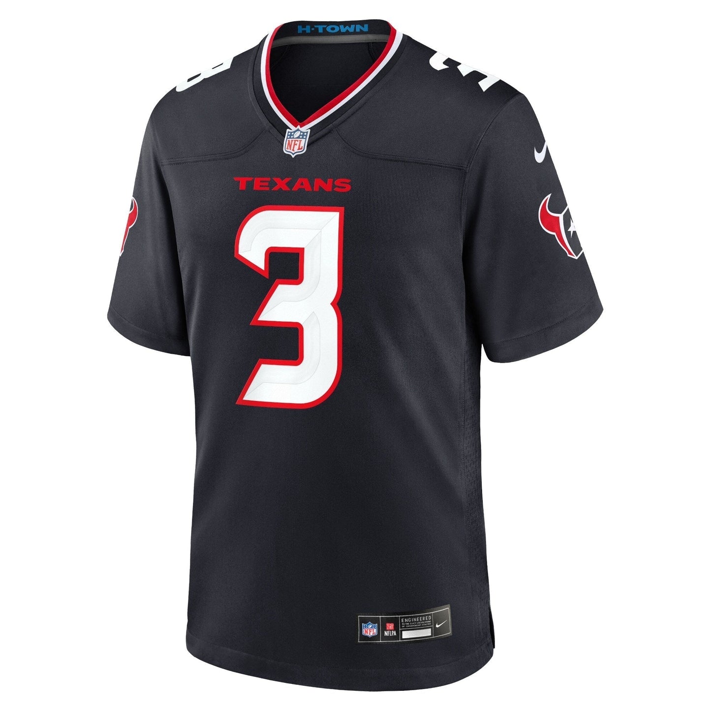 Tank Dell Houston Texans Nike Game Jersey - Navy football jersey product view 2