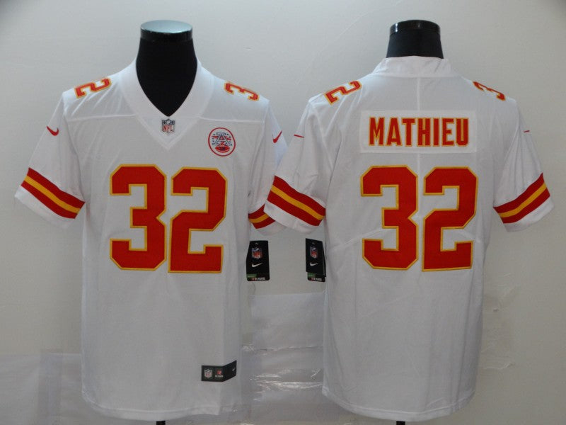 Men's Kansas City Chiefs Tyrann Mathieu #32 White Game Jersey1 football jersey product view 1