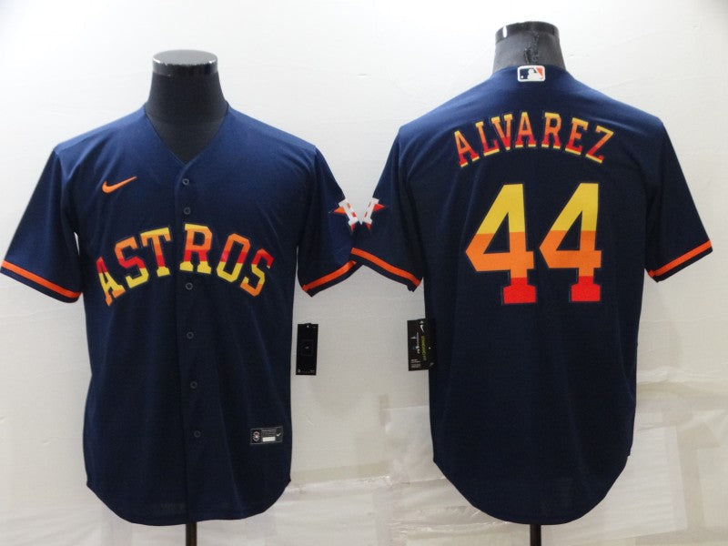 Men's Houston Astros Yordan Alvarez #44 Navy Replica Player Jersey baseball jersey product view 1