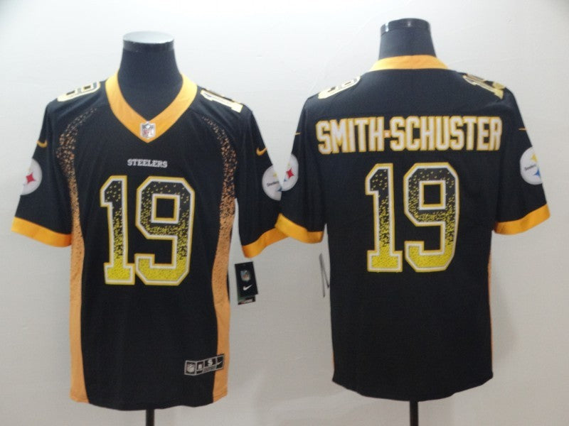 Men's Pittsburgh Steelers JuJu Smith-Schuster #19 Black Authentic Player Jersey1 football jersey product view 1