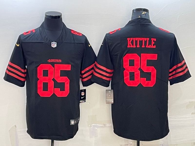 Men's San Francisco 49ers George Kittle #85 Black Player Jersey1 football jersey product view 1