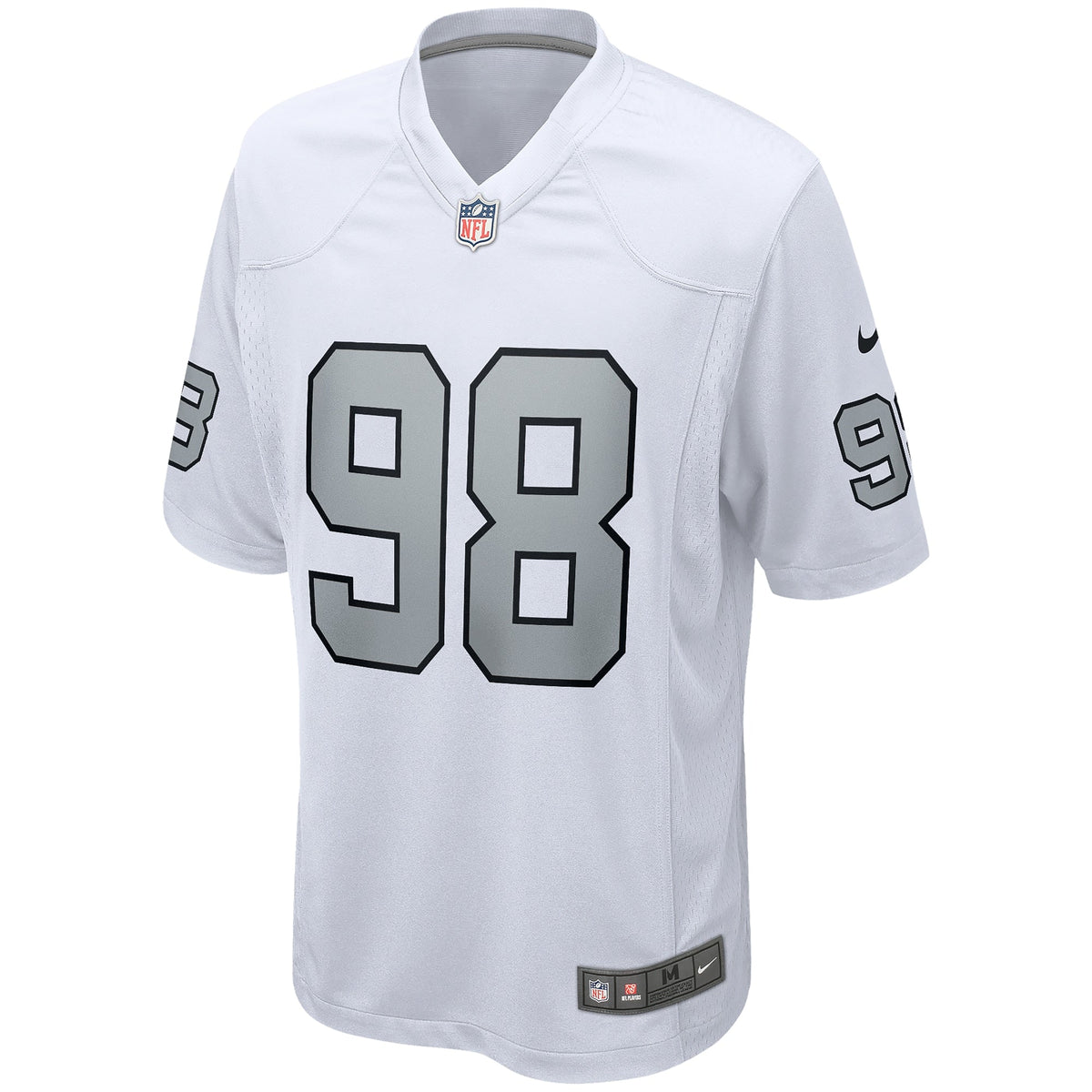 Maxx Crosby Las Vegas Raiders Nike Alternate Game Jersey - White football jersey product view 2