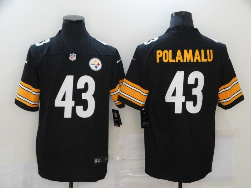 Men's Pittsburgh Steelers Troy Polamalu #43 Black Game Jersey1 football jersey product view 1