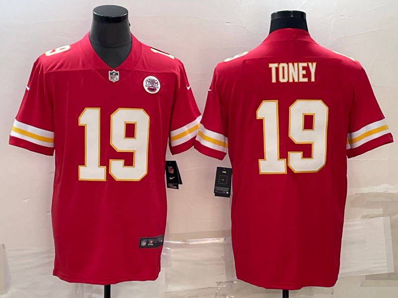 Men's Kansas City Chiefs Kadarius Toney #19 Red Game Jersey1 football jersey product view 1