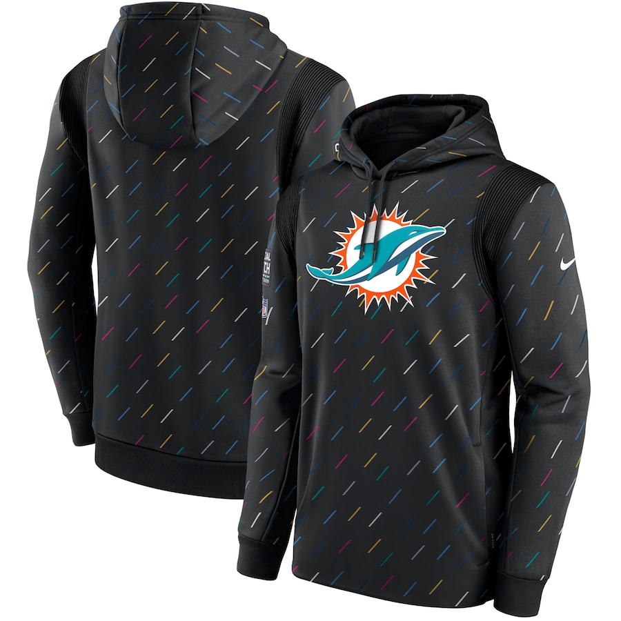 Men's Miami Dolphins NFL 2021 Salute to Service Hoodie1 Black football jersey product view 1
