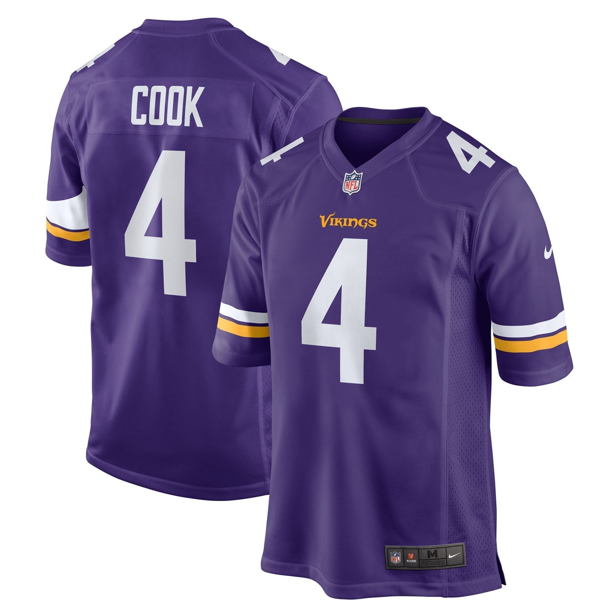 Dalvin Cook Minnesota Vikings Nike Game Jersey - Purple football jersey product view 1