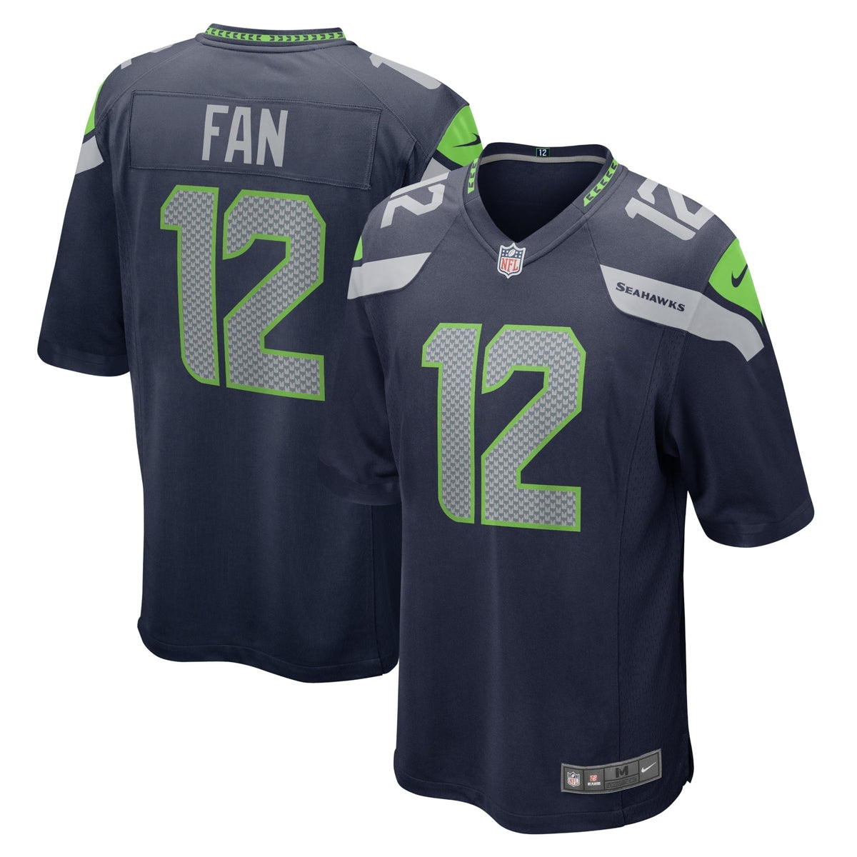 12s Seattle Seahawks Nike Game Team Jersey - College Navy football jersey product view 1