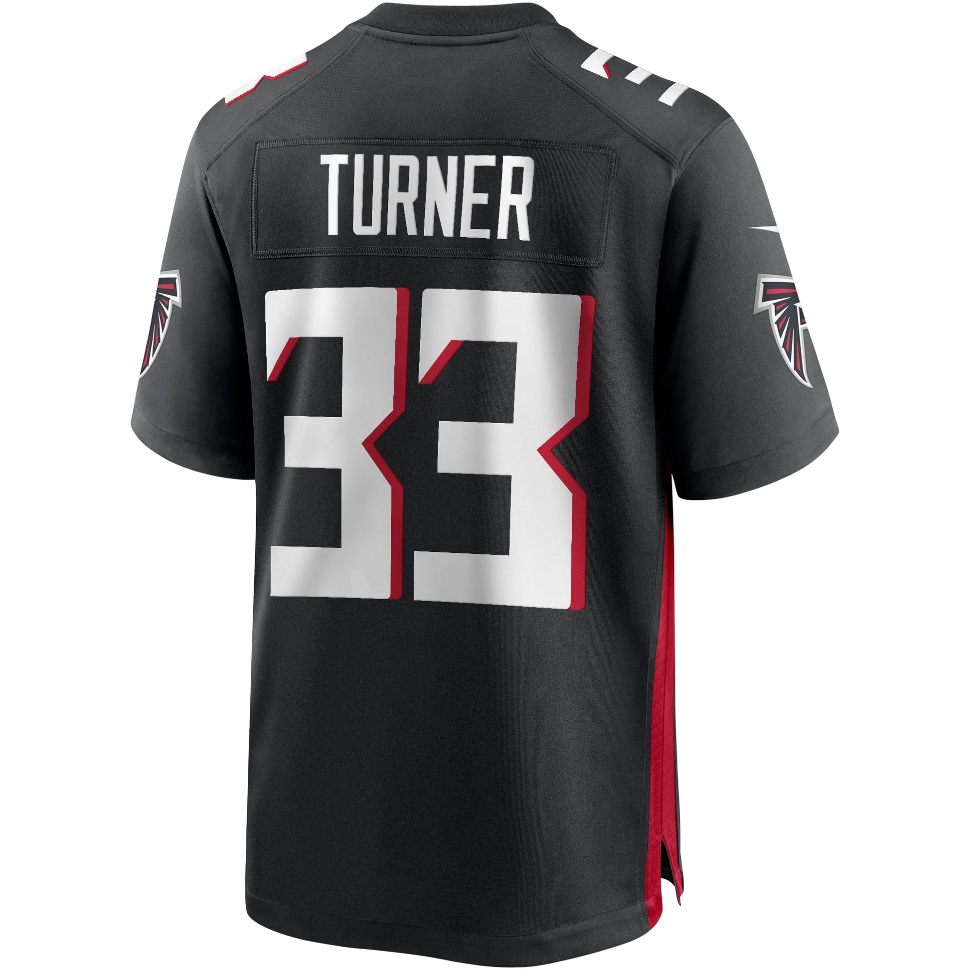 Michael Turner Atlanta Falcons Nike Game Retired Jersey - Black football jersey product view 3
