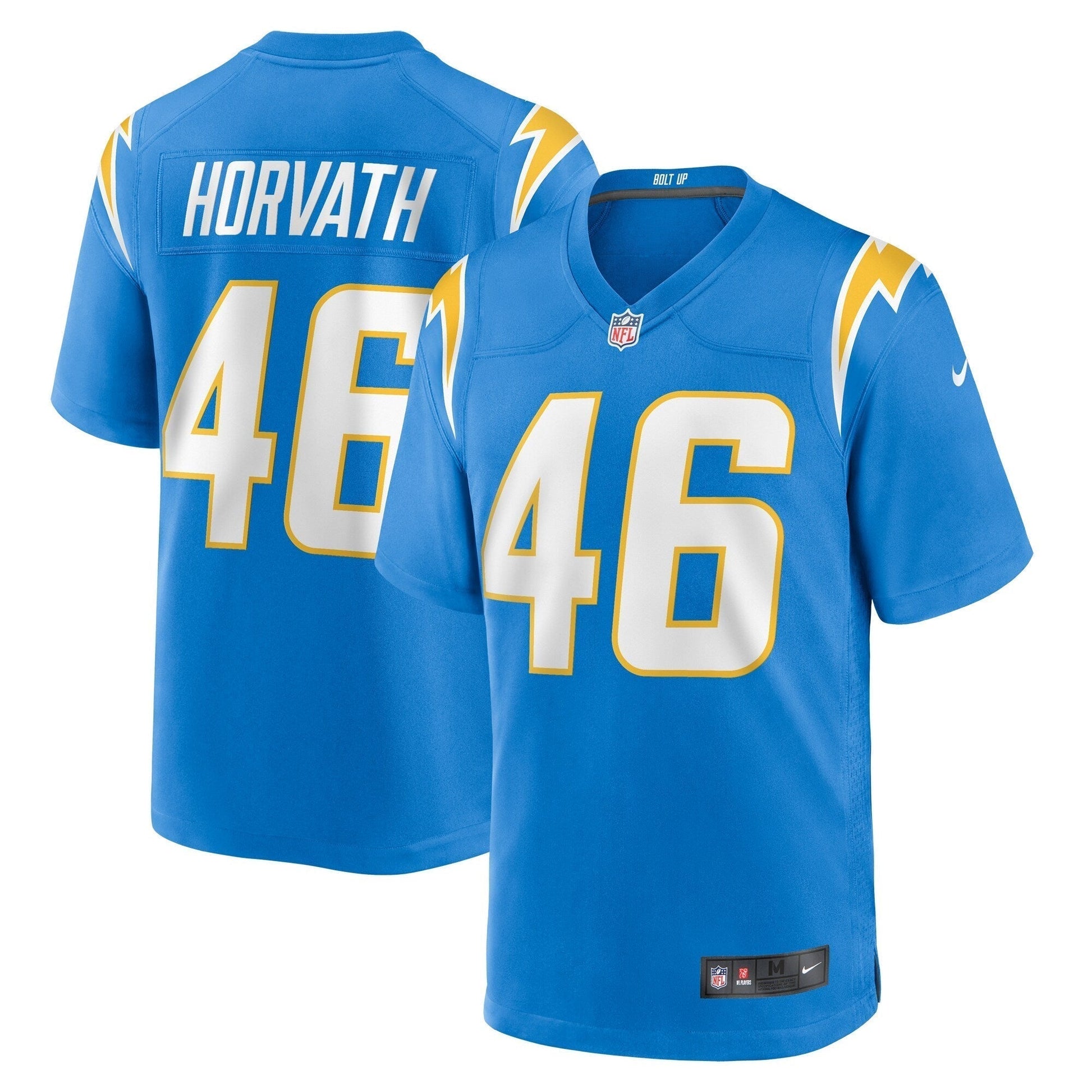 Zander Horvath Los Angeles Chargers Nike Game Jersey - Powder Blue football jersey product view 1