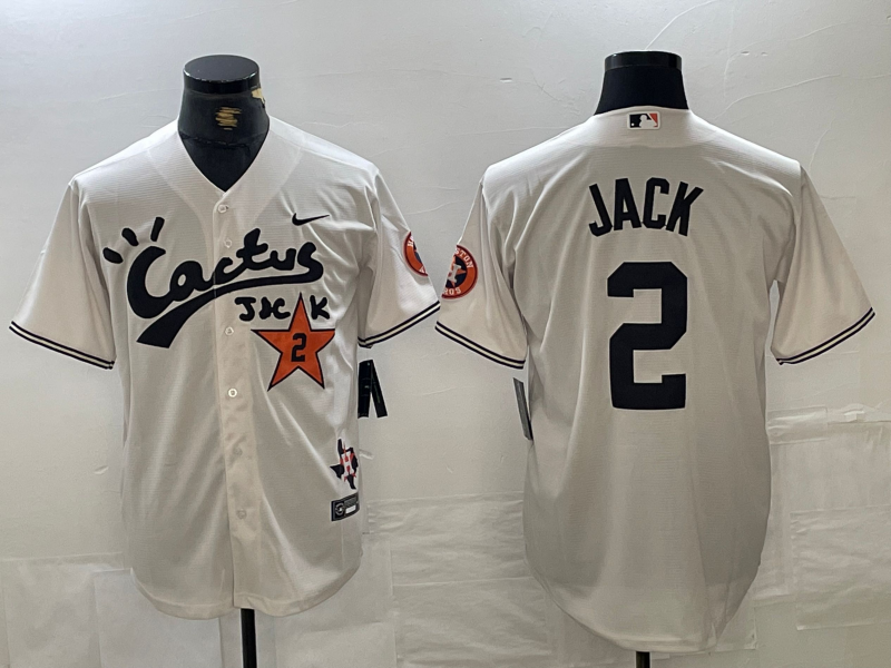 Men's Houston Astros Alex Bregman #2 White Limited Player Jersey Joint Edition baseball jersey product view 1