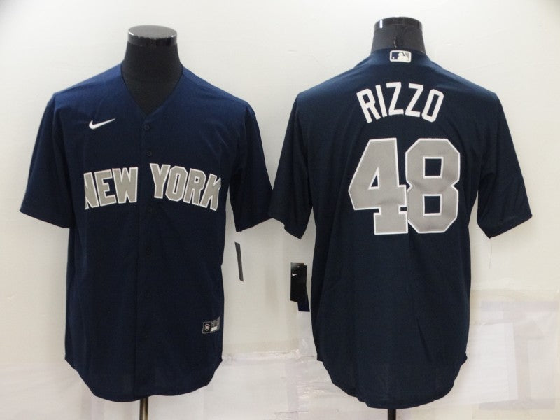 Men's New York Yankees Anthony Rizzo #48 Navy Replica Player Jersey1 baseball jersey product view 1