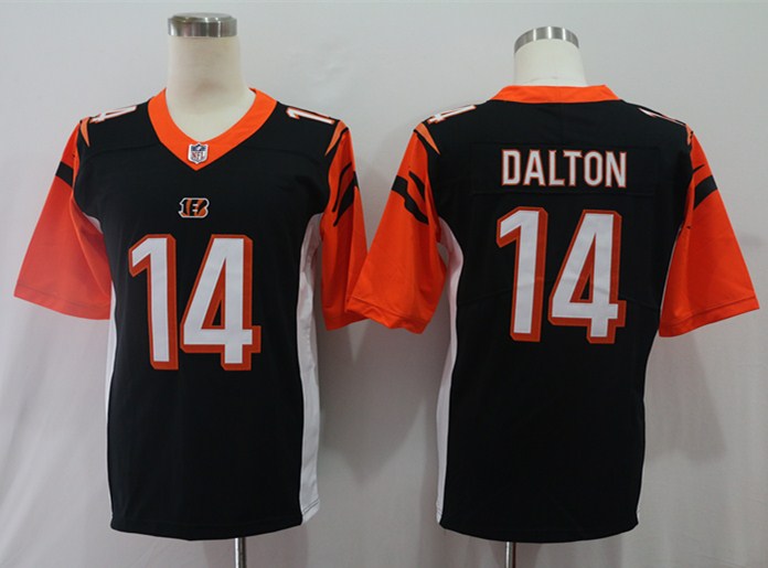 Men's Cincinnati Bengals Andy Dalton #14 Black Game Jersey1 football jersey product view 1