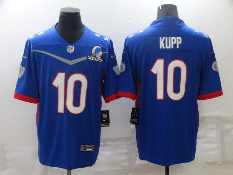 Men's Los Angeles Rams Cooper Kupp #10 Blue ALL STAR Game Jersey1 football jersey product view 1