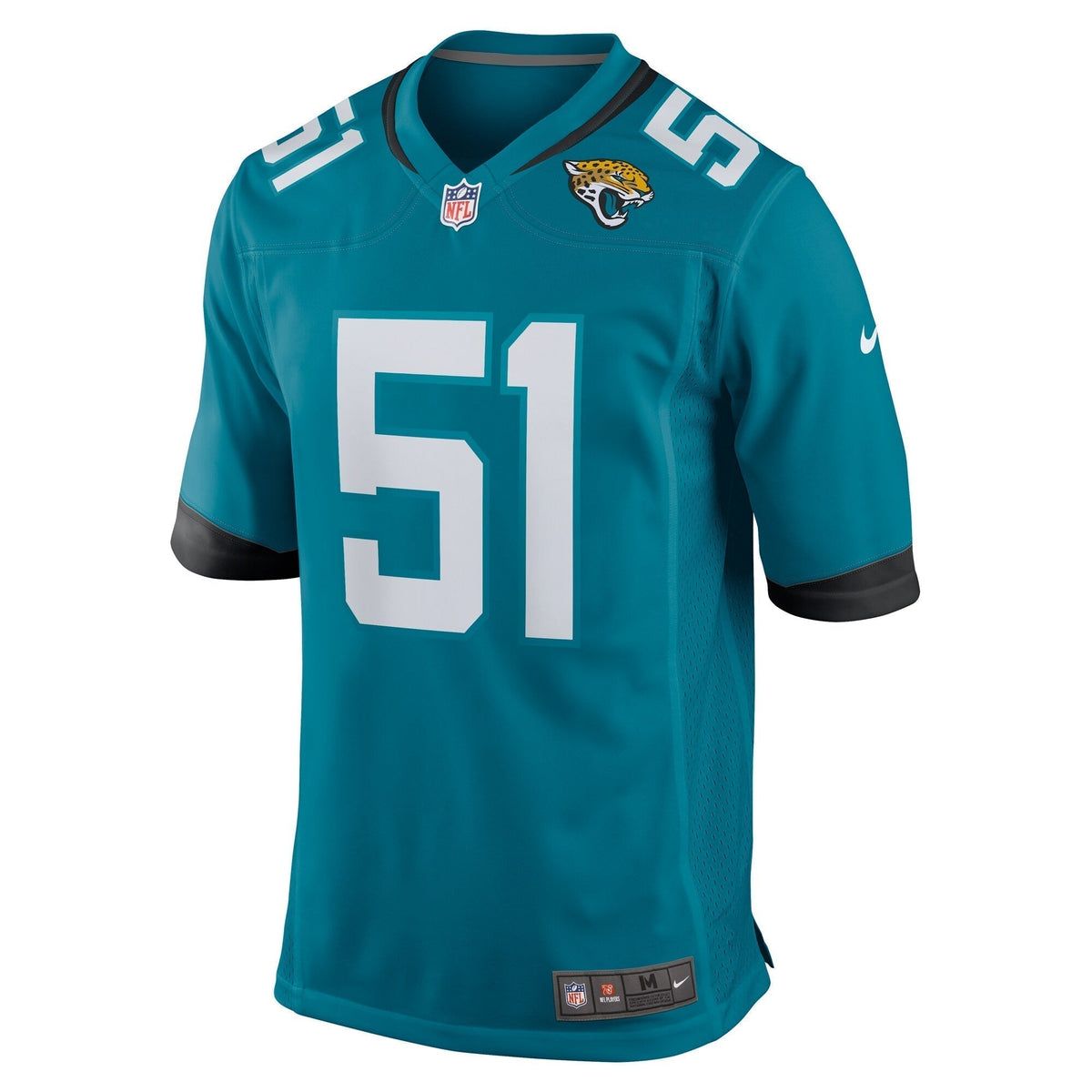 Ventrell Miller Jacksonville Jaguars Nike Game Jersey - Teal football jersey product view 2