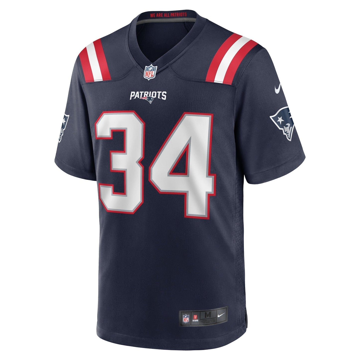 Quandre Mosely New England Patriots Nike Home Game Jersey - Navy football jersey product view 2
