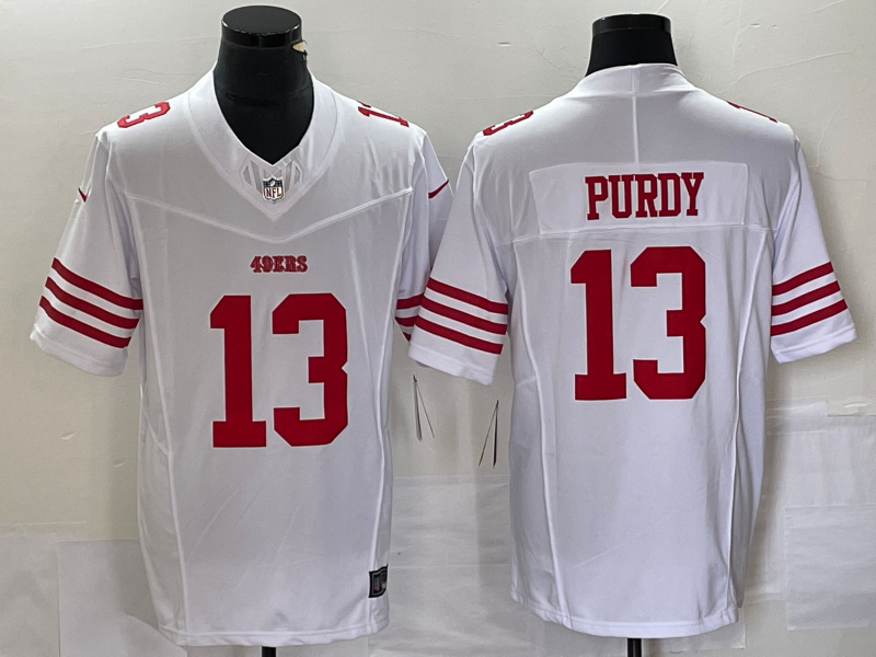 Men's San Francisco 49ers Brock Purdy #13 White Game Player Jersey1 football jersey product view 1