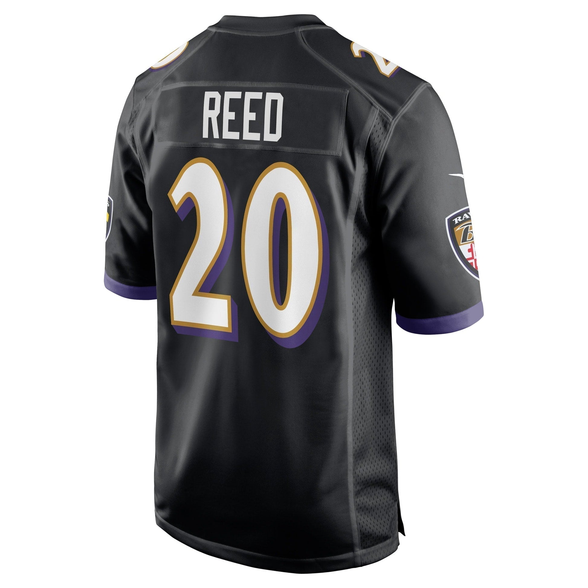 Ed Reed Baltimore Ravens Nike Retired Jersey - Black football jersey product view 3