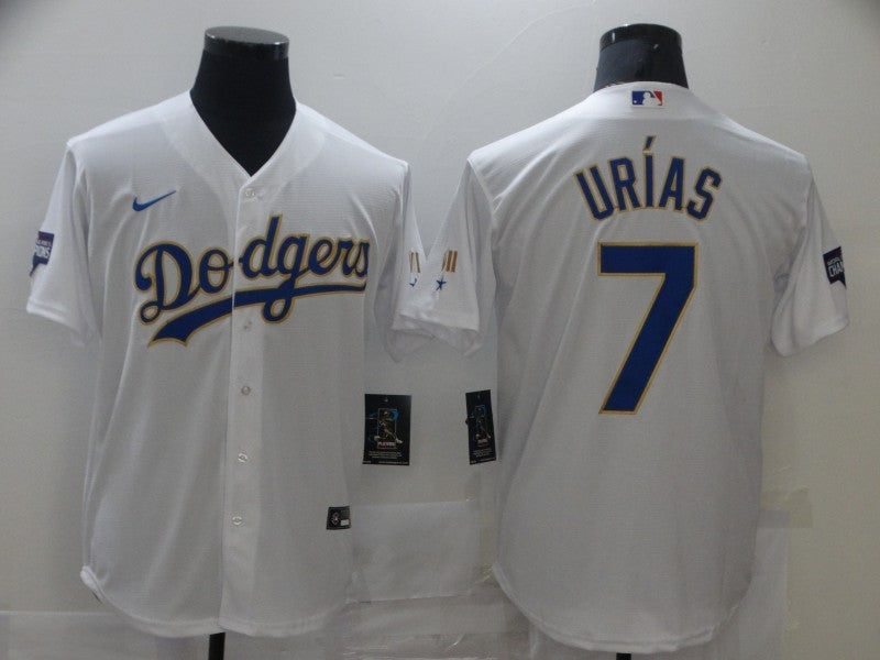 Men's Los Angeles Dodgers Julio Urias #7 White Stitched Jersey1 baseball jersey product view 1