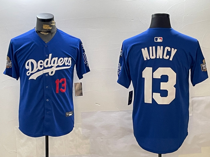 Men's Los Angeles Dodgers Max Muncy #13 Royal Game Player Jersey1 baseball jersey product view 1