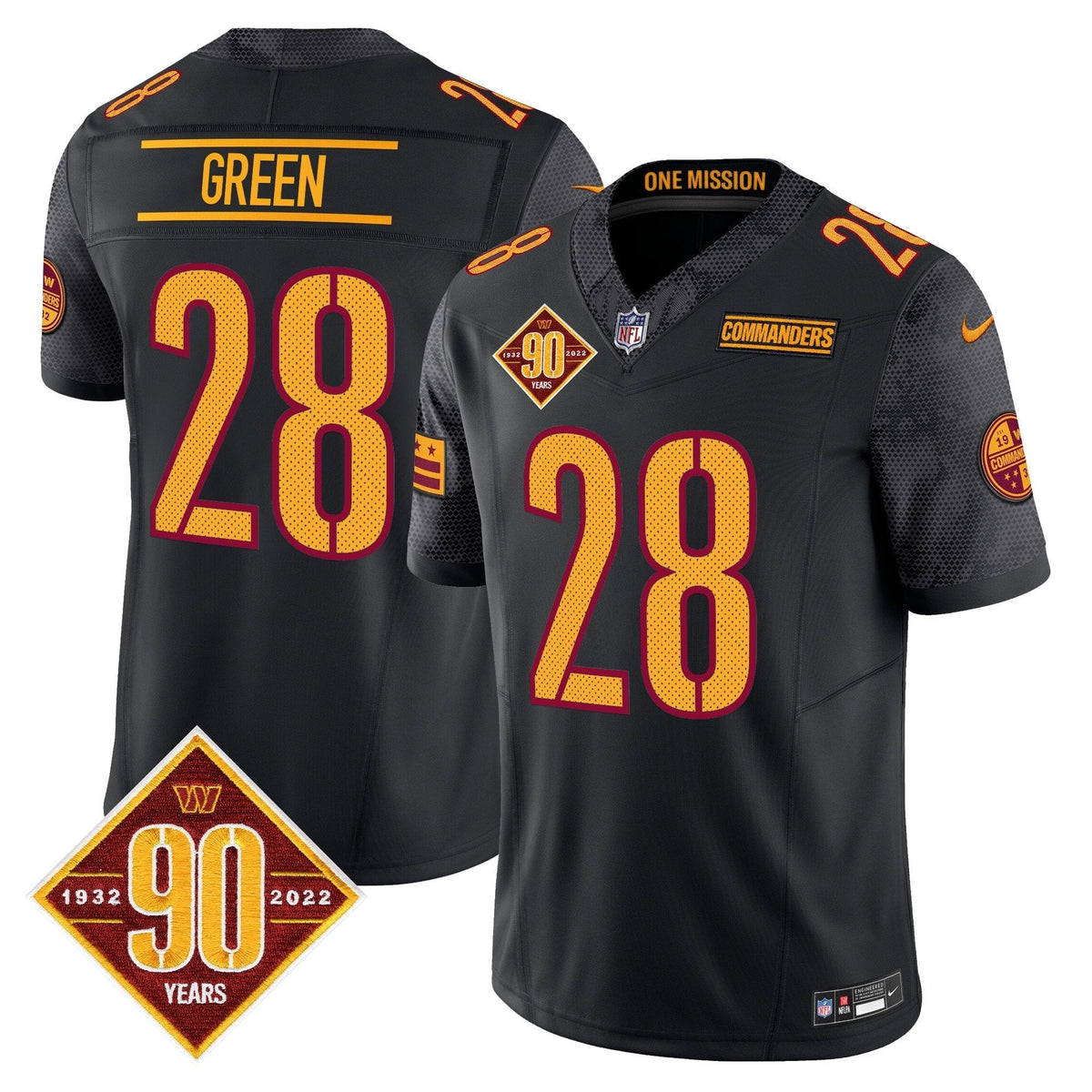 Men���s Washington Commanders 90th Anniversary Vapor Limited Jersey V4 ��� All Stitched football jersey product view 1
