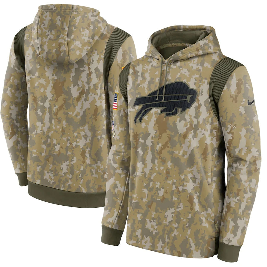 Men's Buffalo Bills NFL 2021 Salute to Service Hoodie1 Camouflage football jersey product view 1