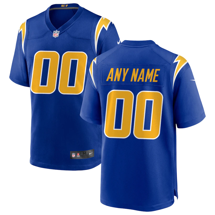 Custom1 Los Angeles Chargers Royal Alternate Game Jersey1 football jersey product view 1