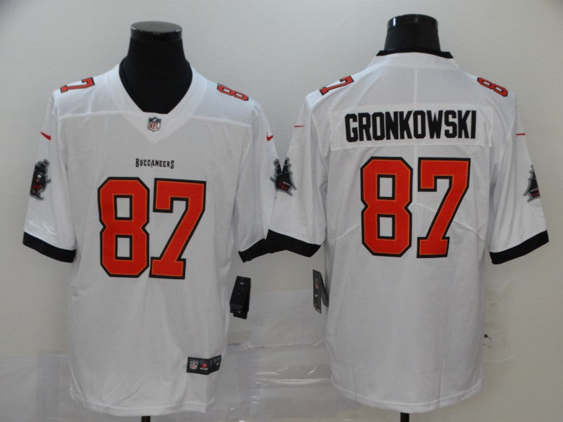 Men's Tampa Bay Buccaneers Rob Gronkowski #87 White Game Jersey1 football jersey product view 1