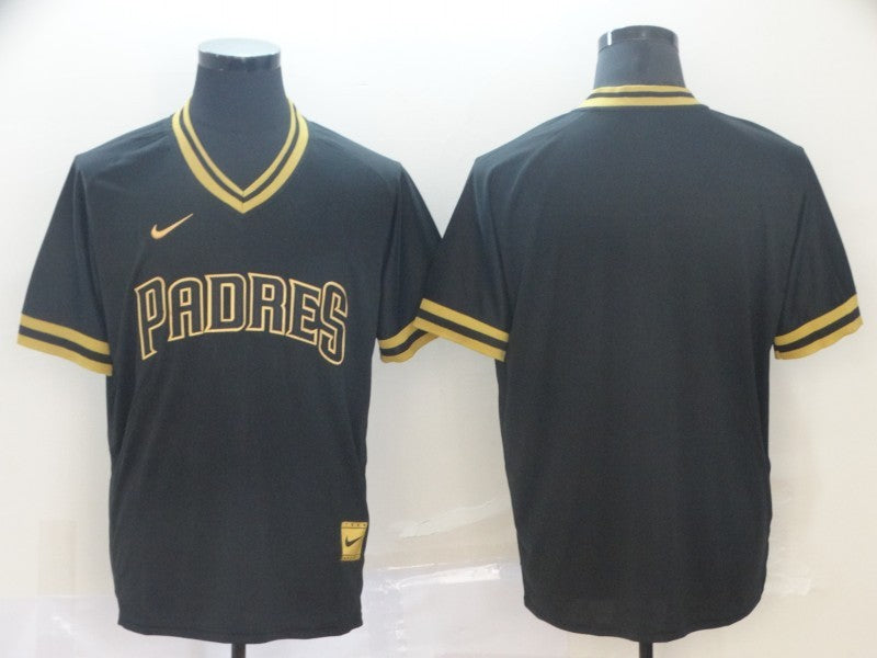 Men's San Diego Padres Black Cooperstown Collection Blank Jersey baseball jersey product view 1