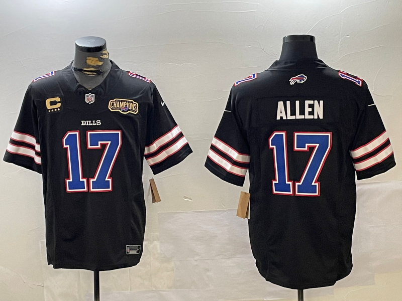 Men's Buffalo Bills Josh Allen #17 Black Vapor F.U.S.E. Limited Jersey2 football jersey product view 1